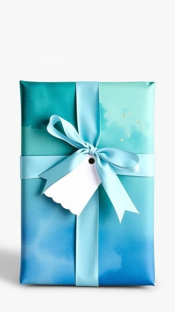 Soft Watercolor Ombre Wrap In Wintry Shades