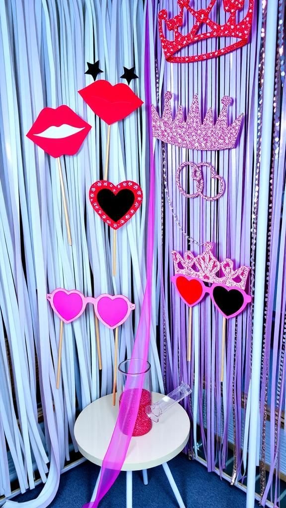 Photo Booth Prop Set In Candy Colors