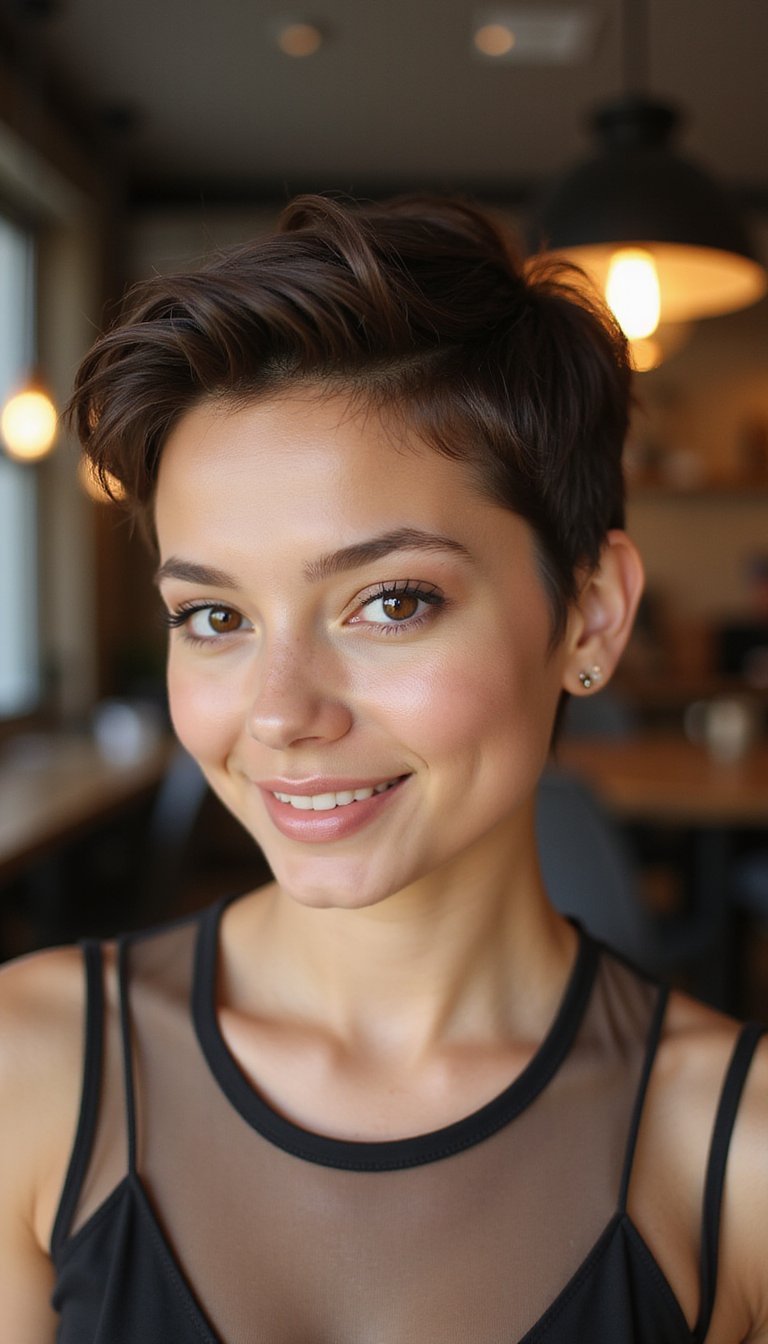 Glam Pixie With High Shine Pomade Finish