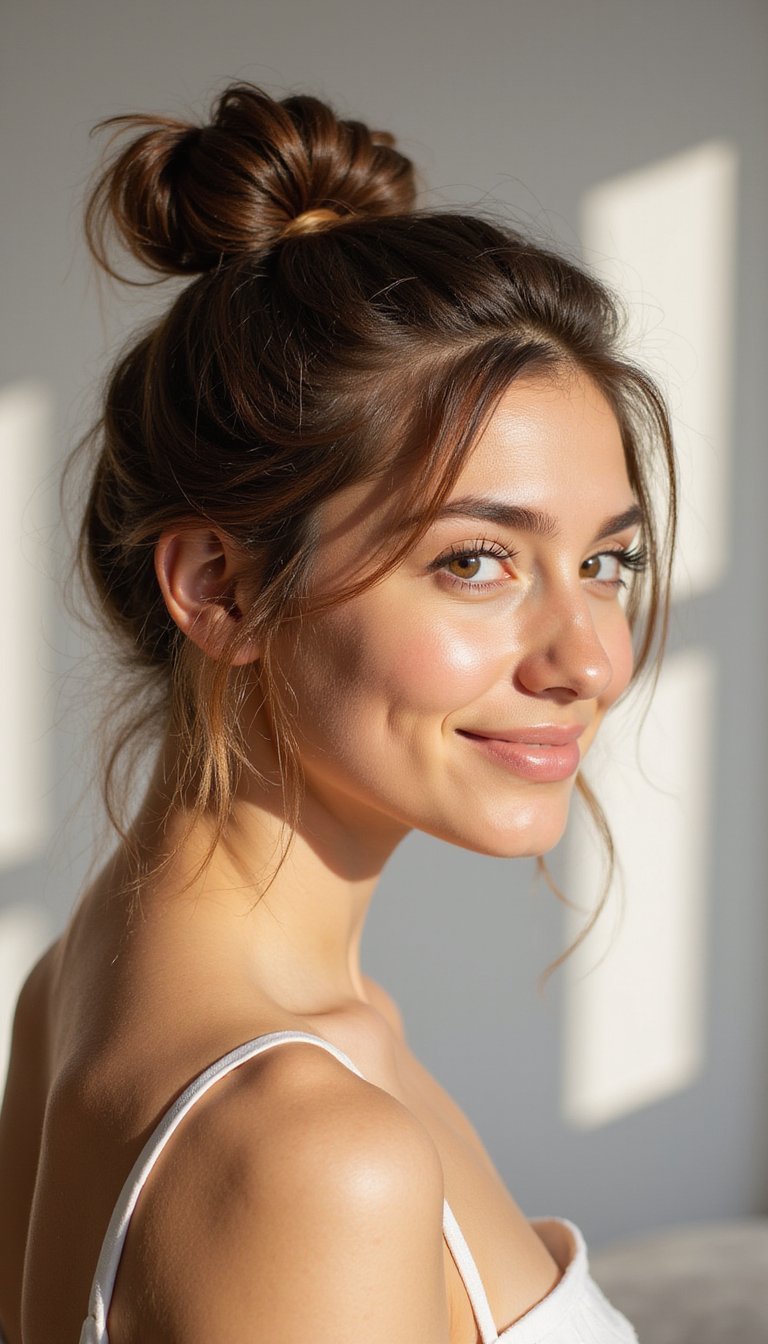 Half-Up Space Buns For Gym-To-Party Vibes