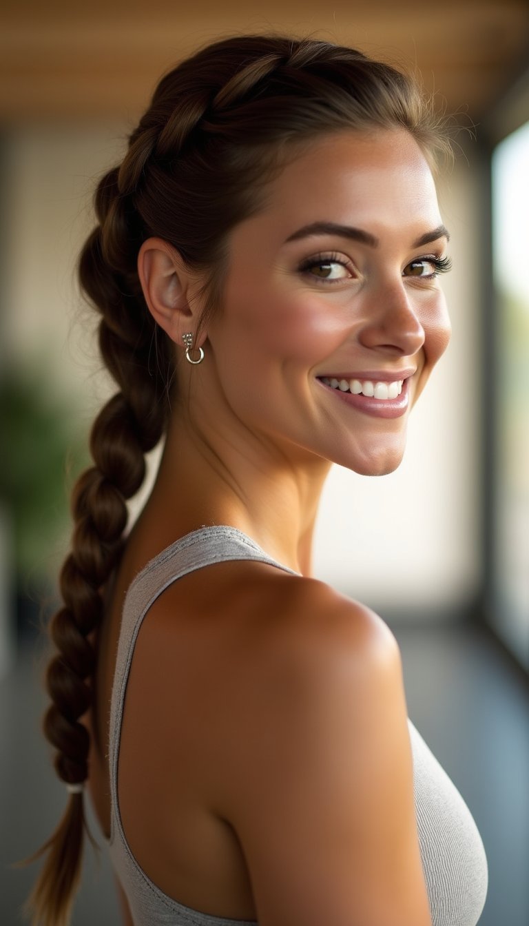 Side Braid With Hidden Elastic And Grip