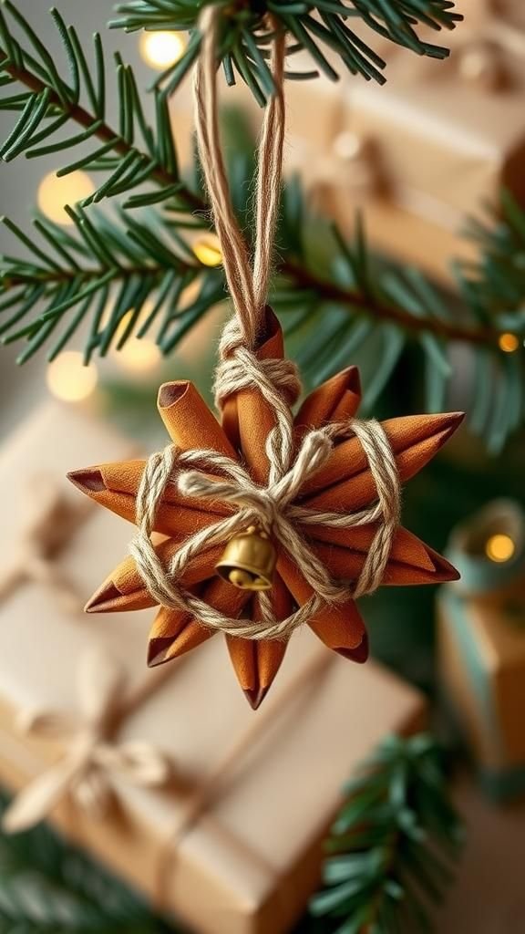 Cinnamon Stick And Twine Rustic Star Ornament