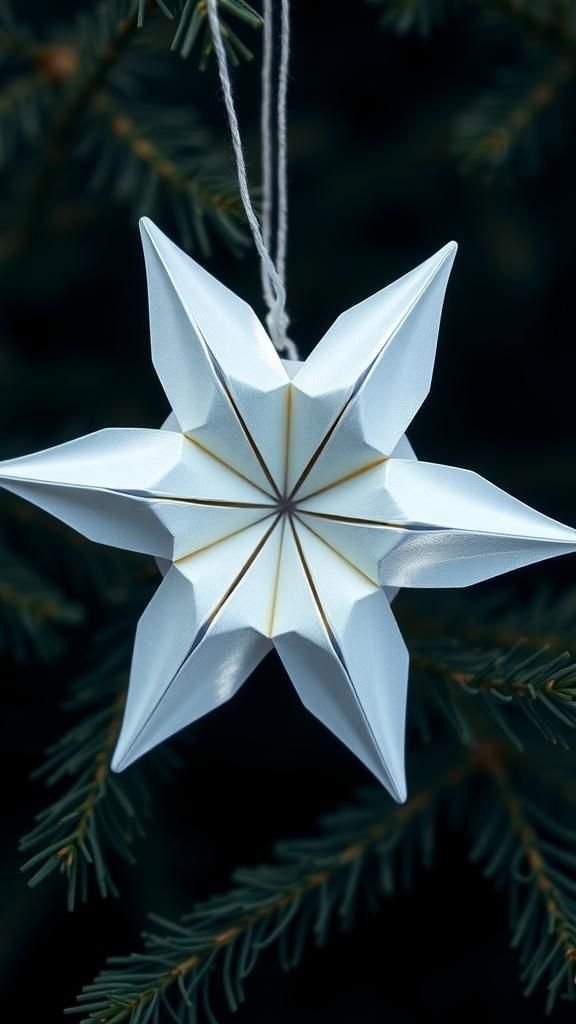 Origami Moravian Star From Pearlescent Paper