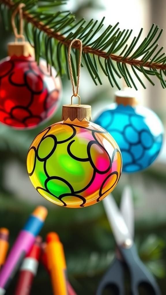 Shrink Plastic Stained-Glass Style Tree Charms