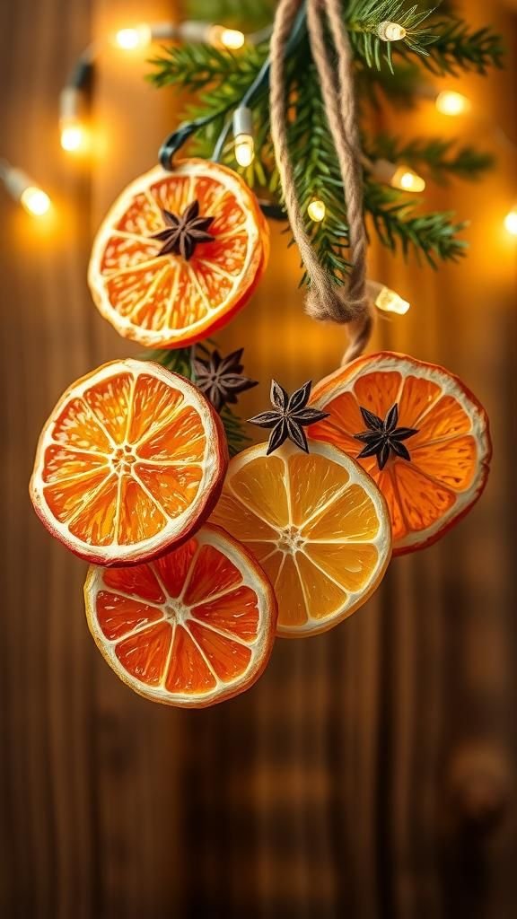 Sun-Kissed Dried Citrus Tree Slice Ornaments