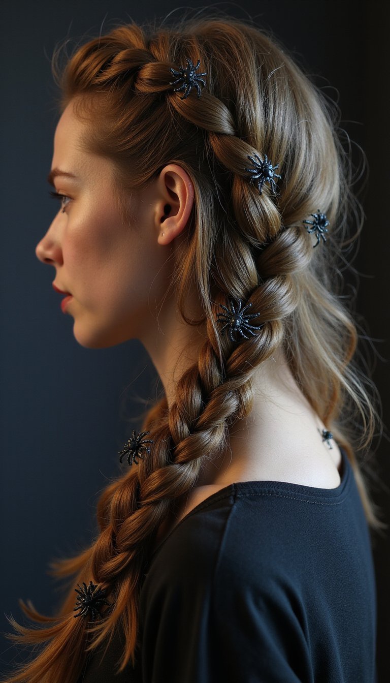 Spider Braid Down The Back For Drama