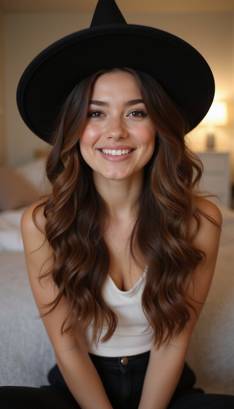 Witchy Loose Waves With Hat-Friendly Shape