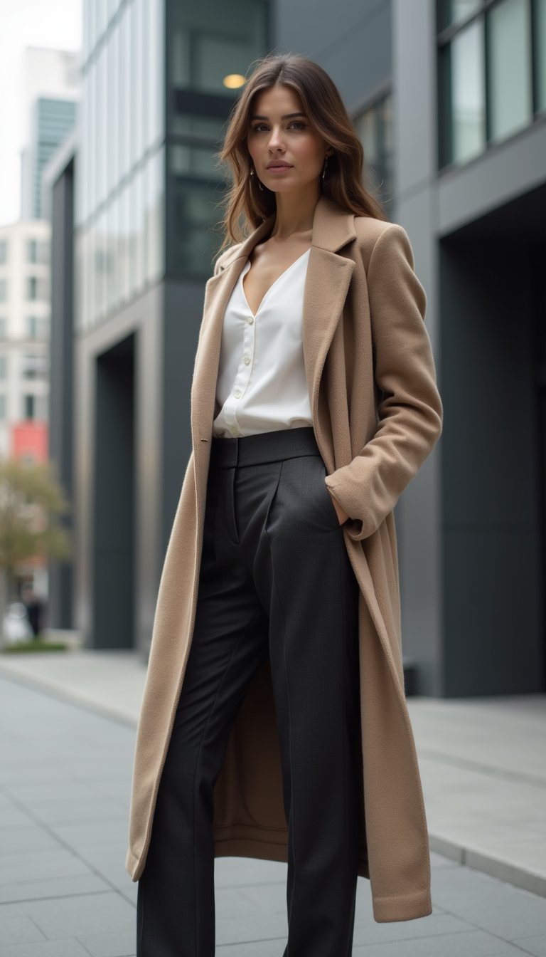 Look Office: Cardigan Alongado Com Blazer Por Baixo