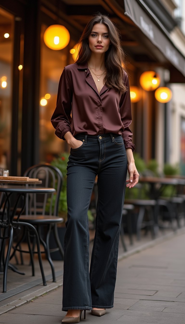 Look de Encontro: Wide Leg com Scarpin Elegante