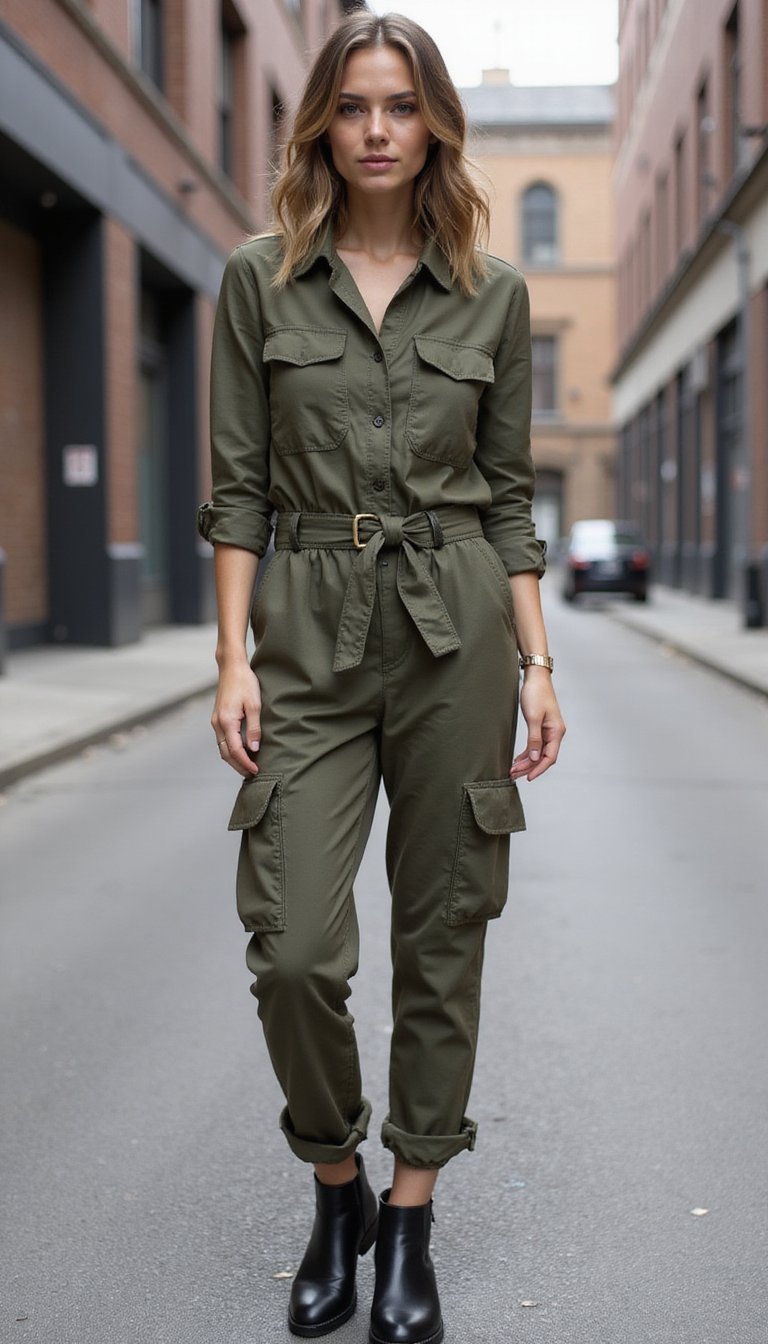 Macacão Utility Com Bolsos Para Look Urbano Moderno