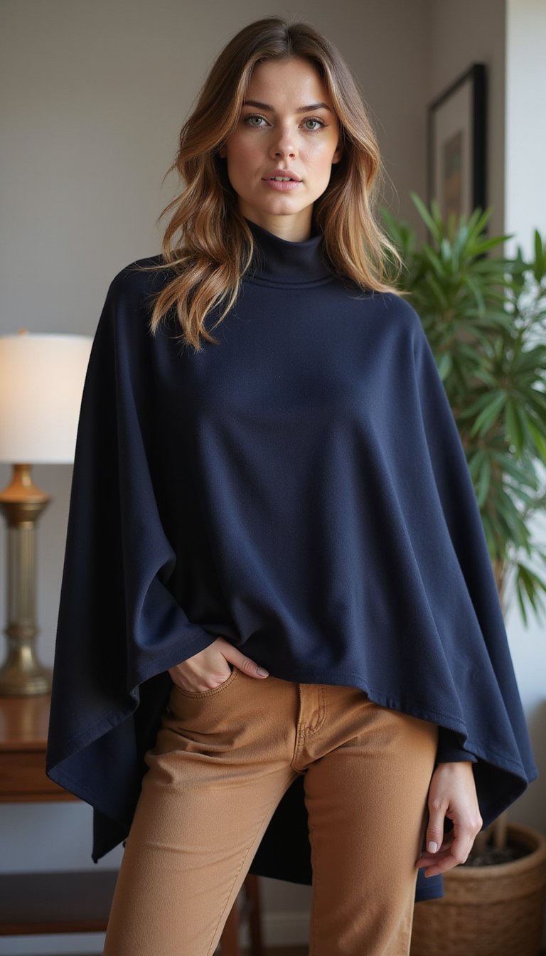 Capa Com Mangas Soltas E Calça Slim Em Malha