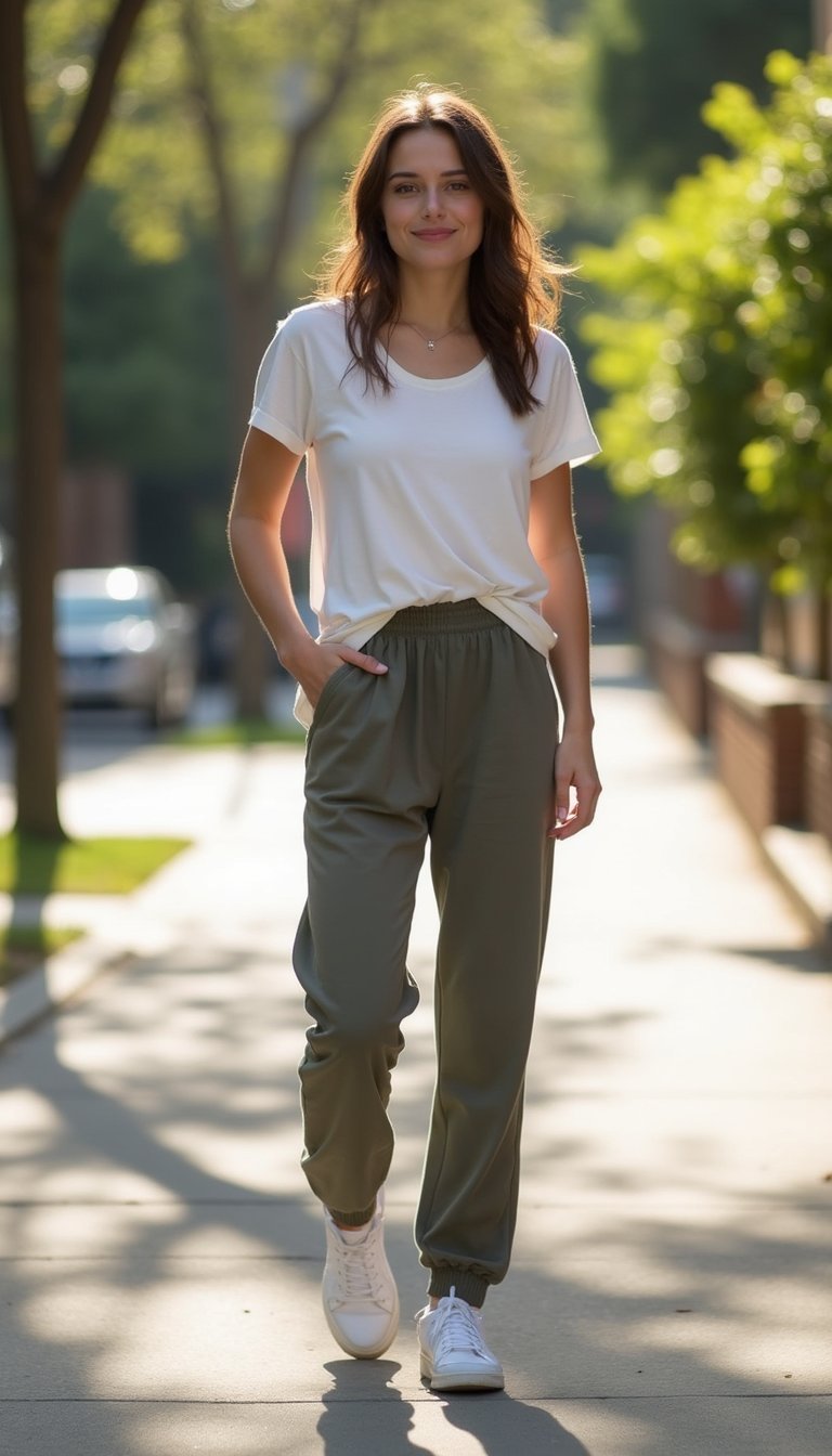 Camiseta Alongada Com Legging Suave