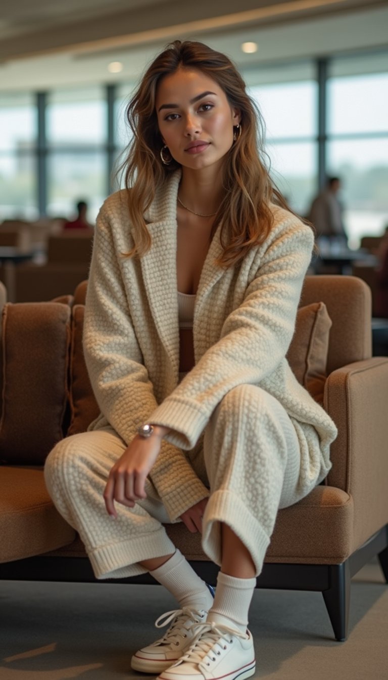 Co-ord Lã Leve Com Meias E Tênis