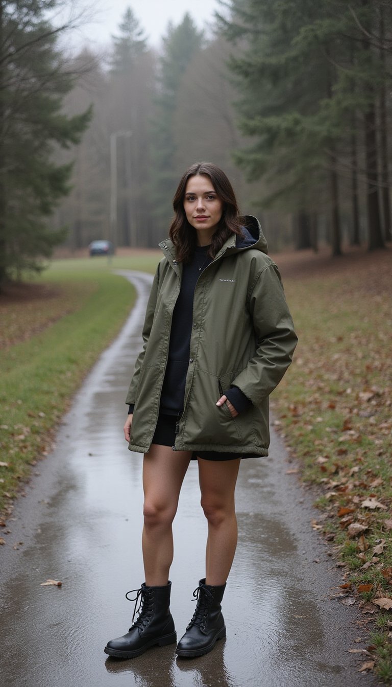 Parka Leve E Galochas Para Chuva Surpresa