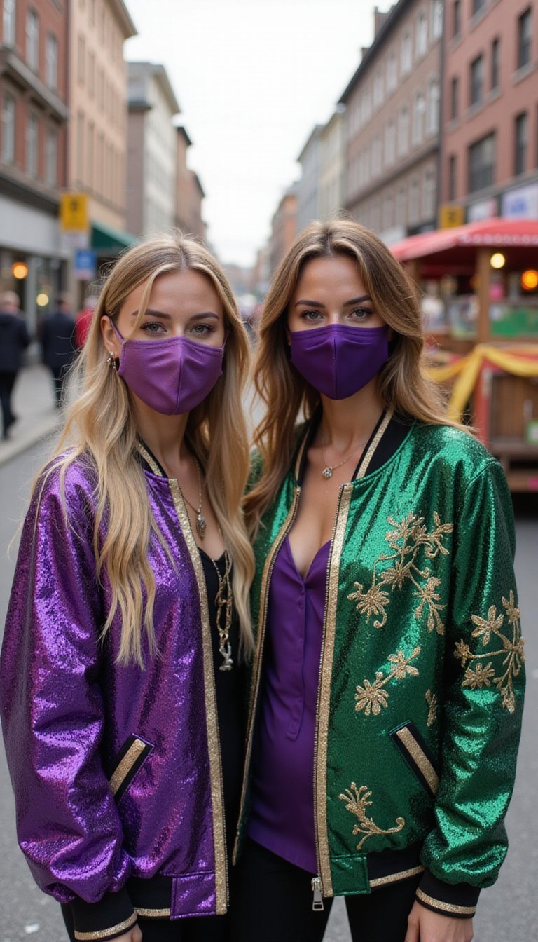 Couples’ Coordinated Mask And Jacket Set