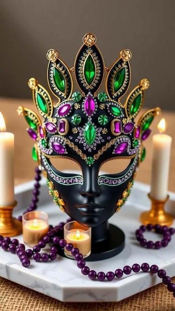 Gemstone Crown Masquerade With Radiant Brow Line