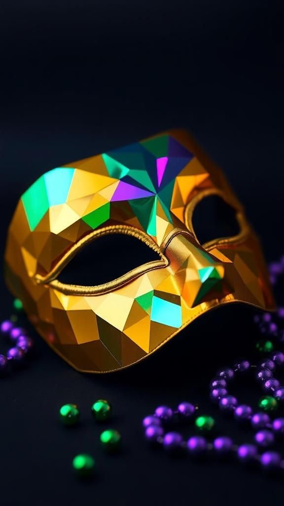 Metallic Tape Mask With Mirror-Like Facets
