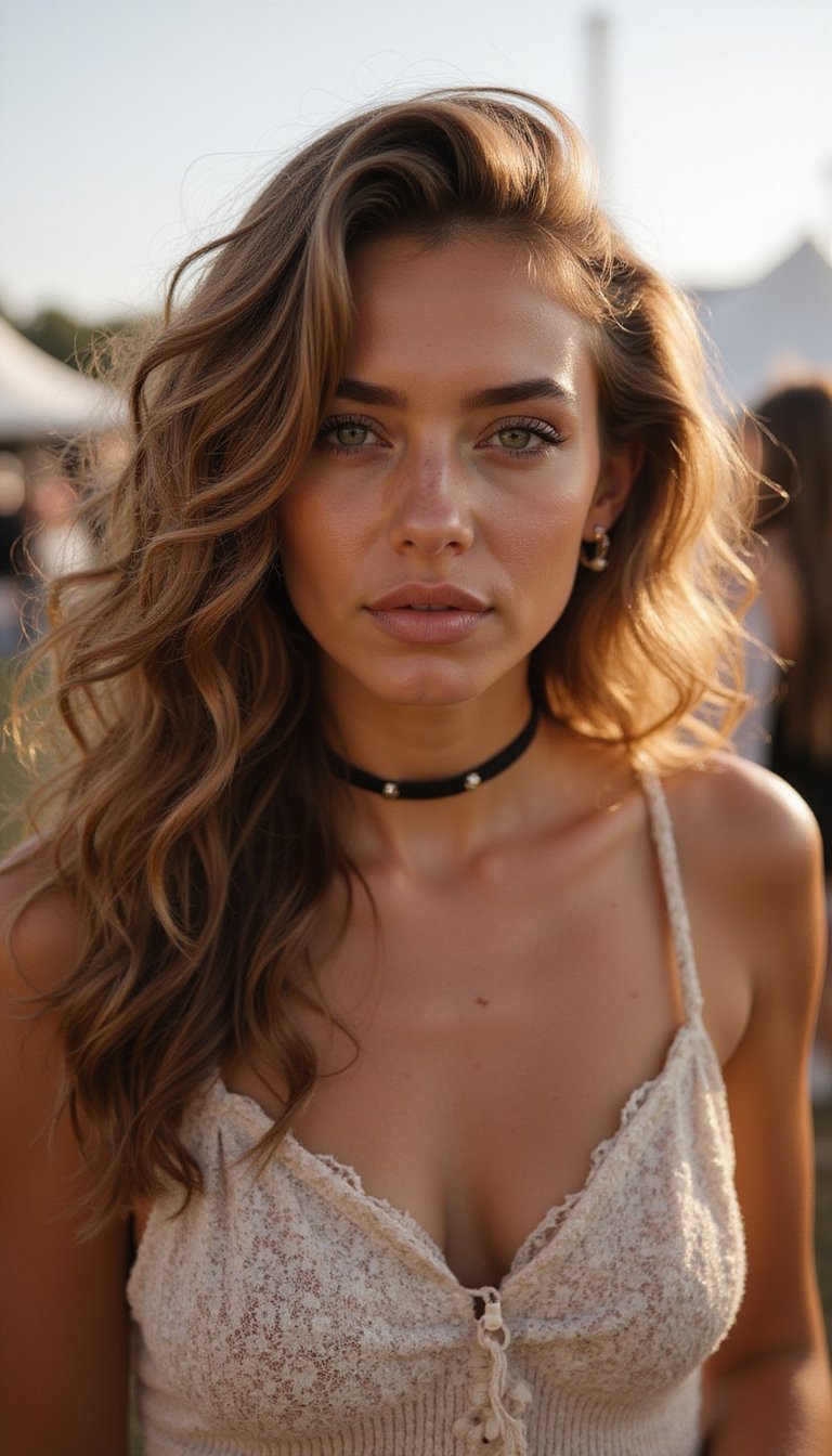 Rag Curl Boho Waves With Gentle Texture