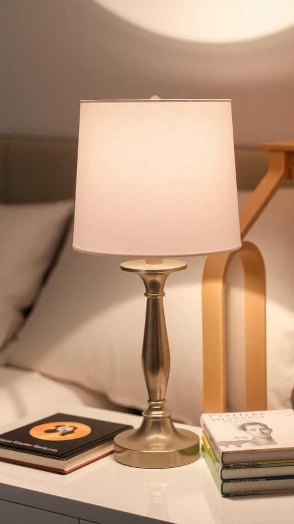 Fabric-Lined Lampshade With Patterned Glow