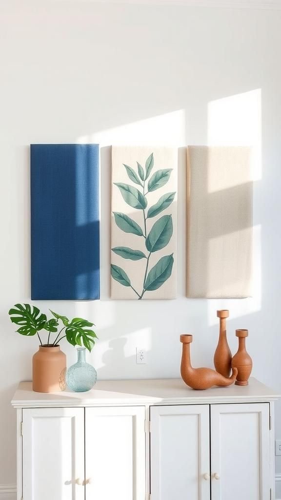 Fabric-Wrapped Canvas Wall Art Panels