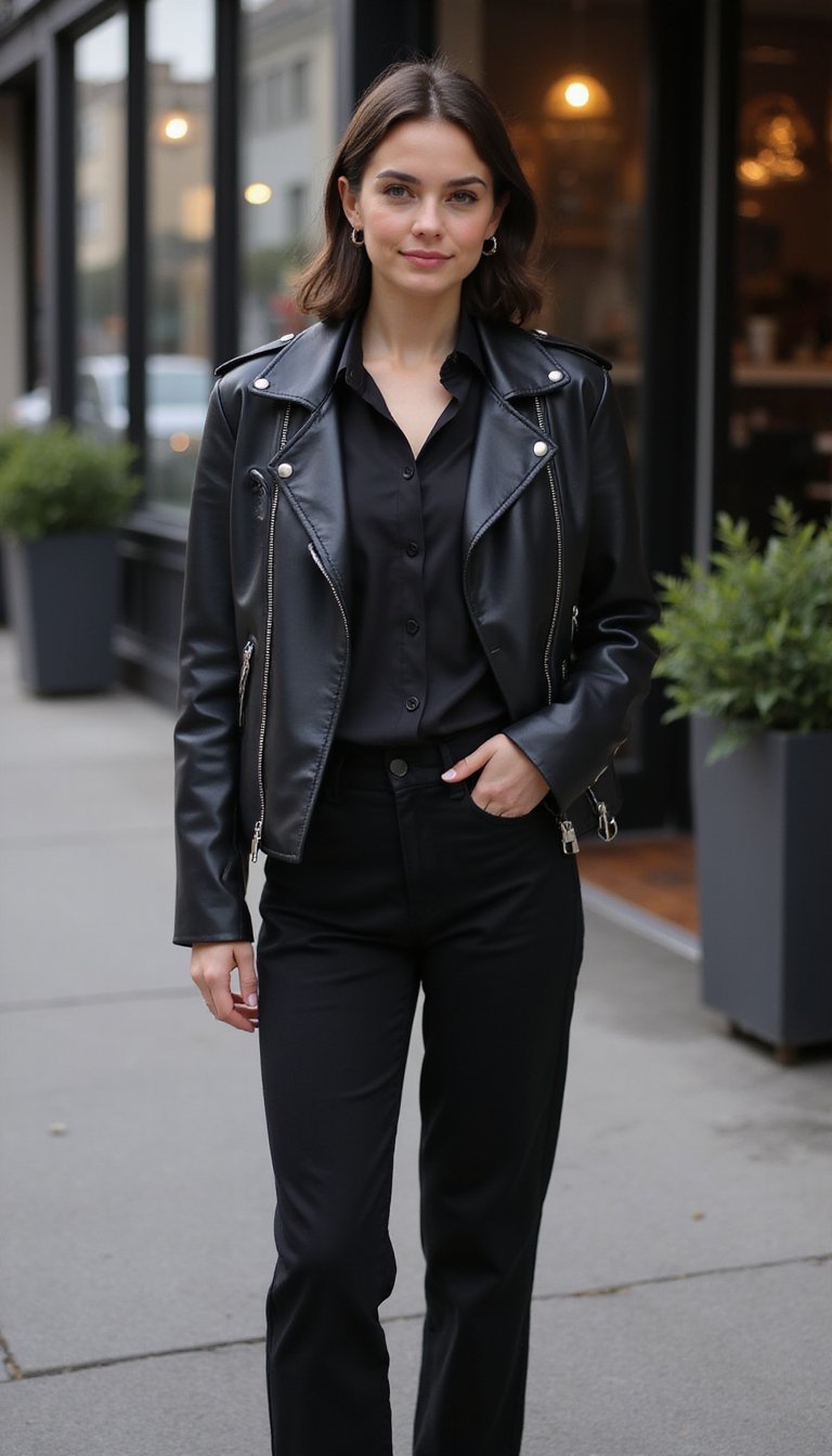 Elegante Monocromo Negro Con Mezcla De Texturas