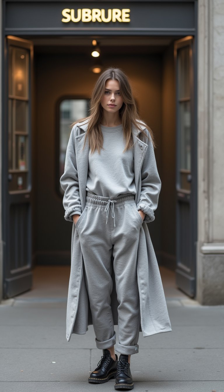 Monocromo Gris Urbano Con Sudadera Oversized