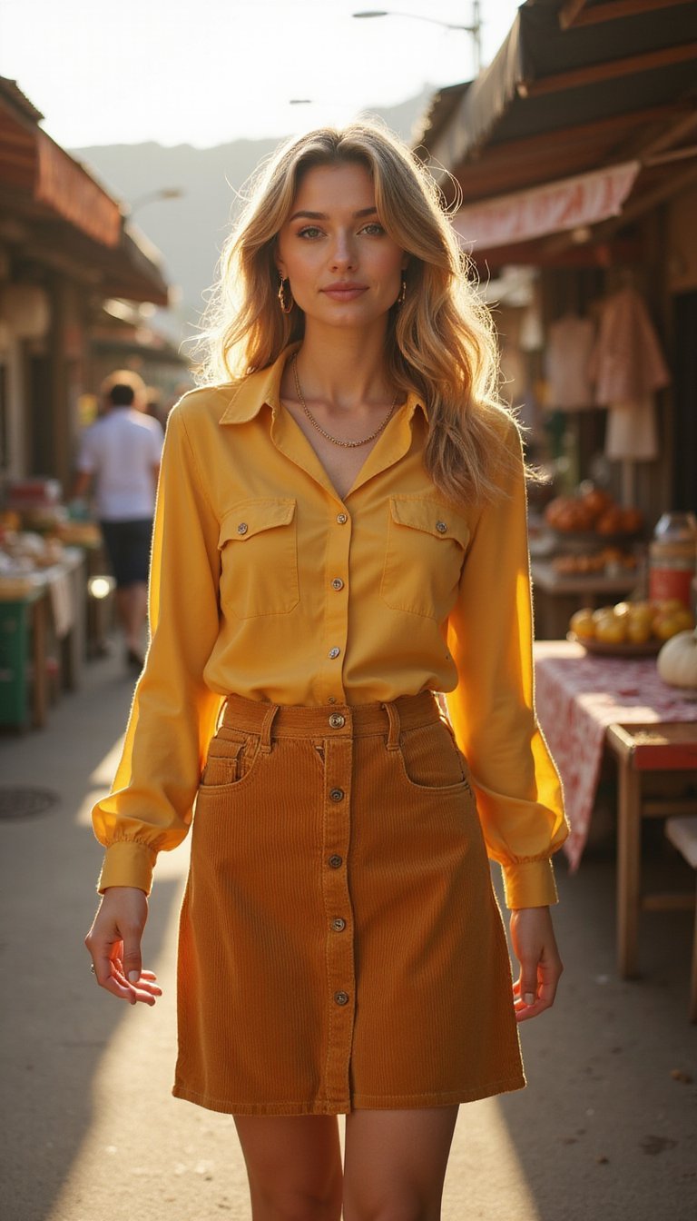 Monocromo Mostaza Para Un Toque Retro