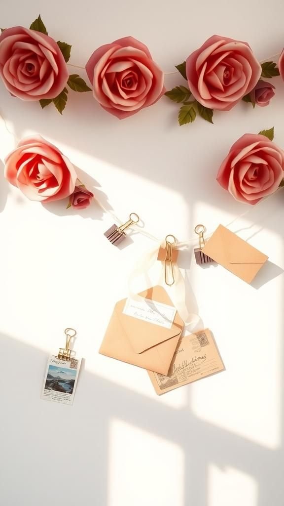 Vintage Rose Letter Garland For Love Notes And Photos