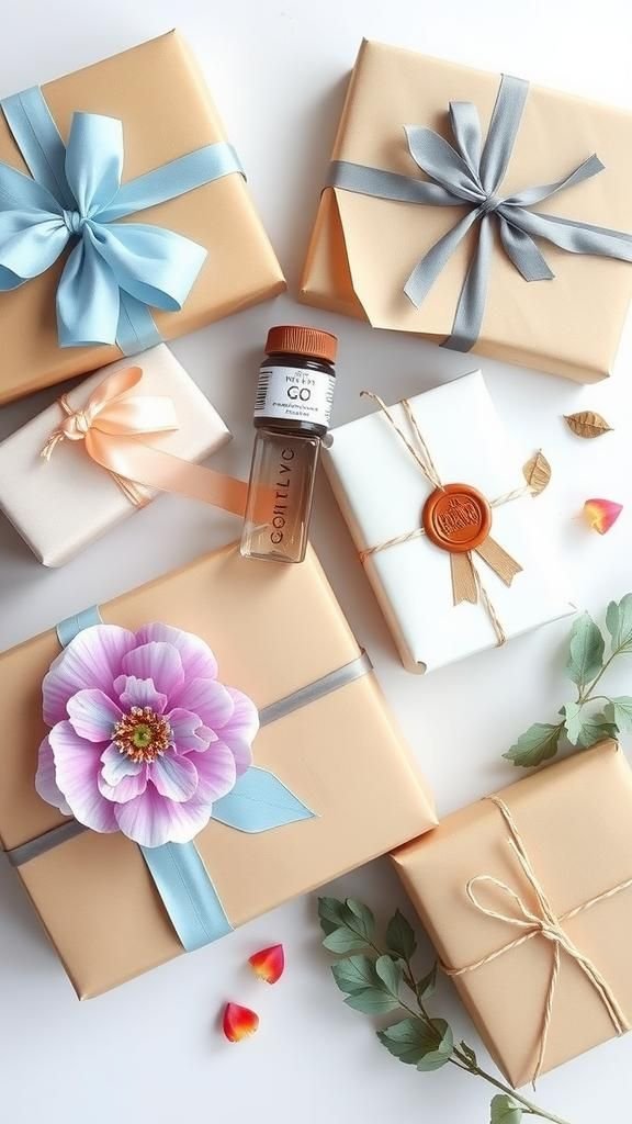 Watercolor Anemone Gift Wrap Toppers For Romantic Presents