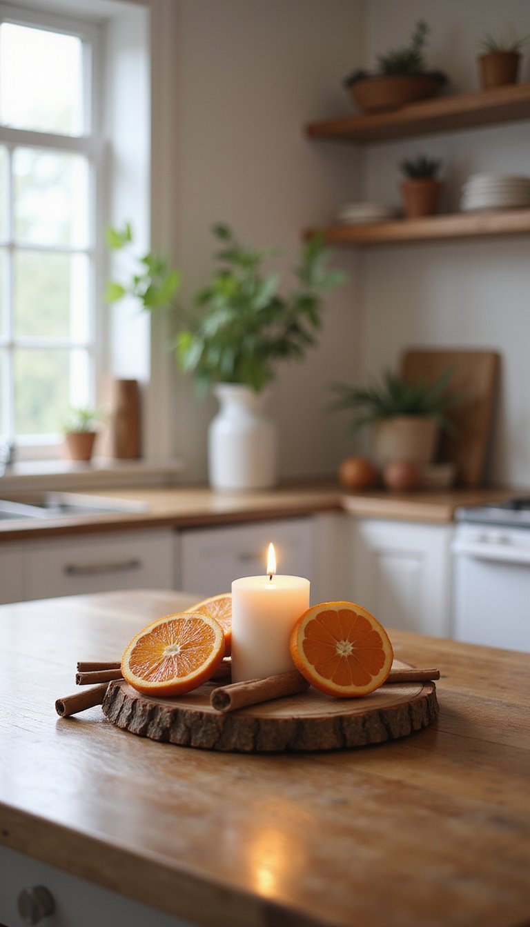 Cinnamon Stick And Citrus Centerpiece For Warmth