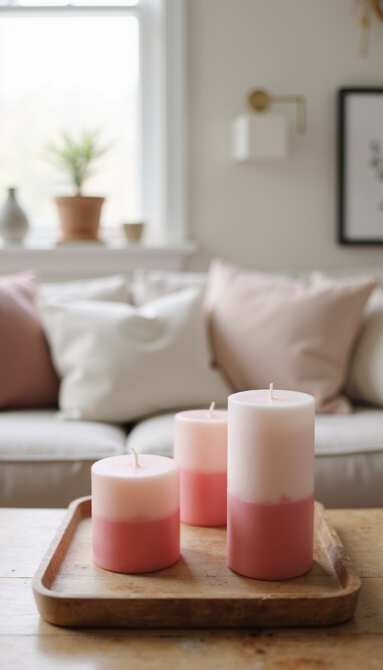 Ombre Painted Candles For Soft Candlelight Glow