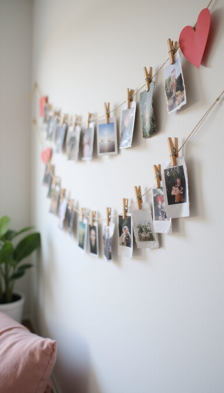 Tiny Photo Memory Garland With Clips