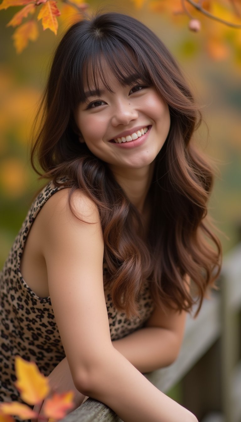 Curtain Bangs Paired With Long Layers