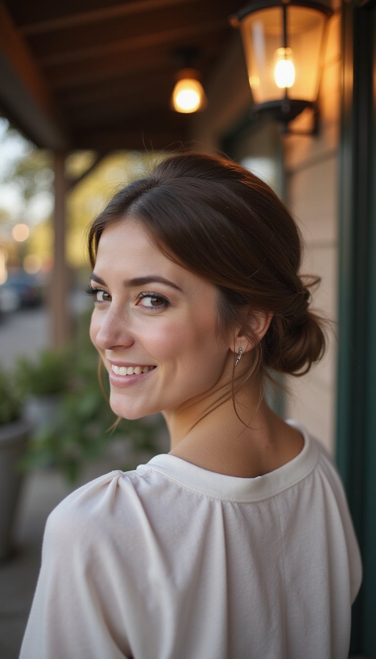 Low Chignon With Subtle Volume And Texture