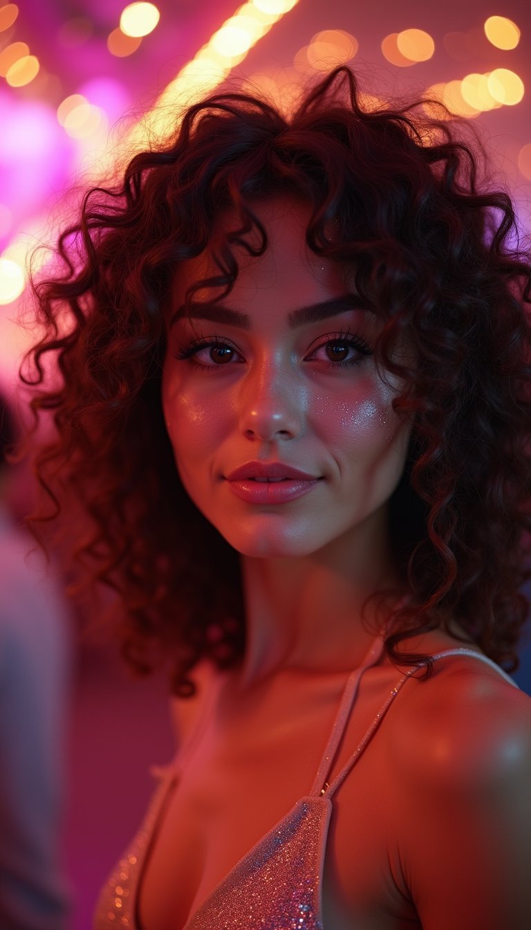 Disco Curls With All-Over Micro Glitter Shine