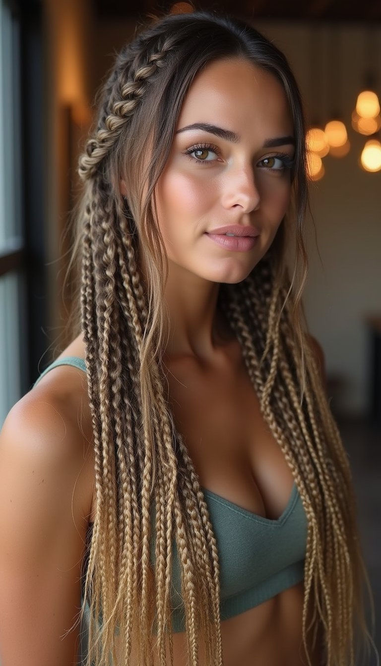 Metallic Braids With Shimmering Foil Strands