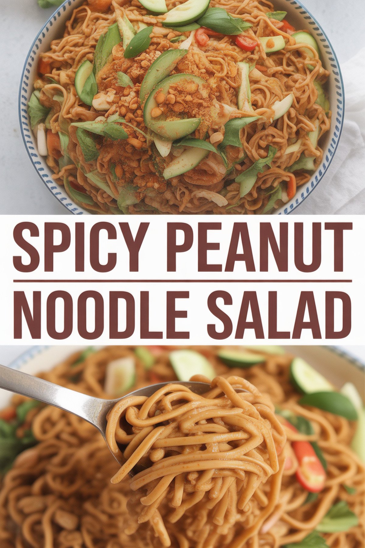 Spicy Peanut Noodle Salad recipe idea in stylish layout