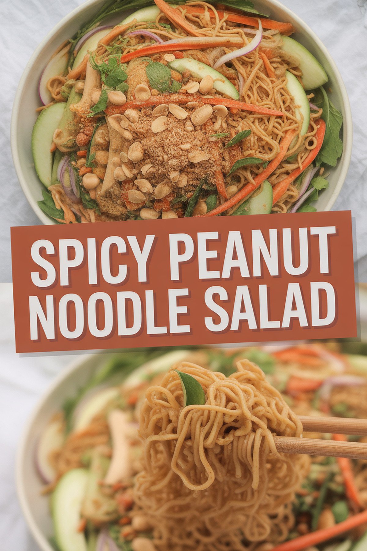 Spicy Peanut Noodle Salad recipe idea in stylish layout