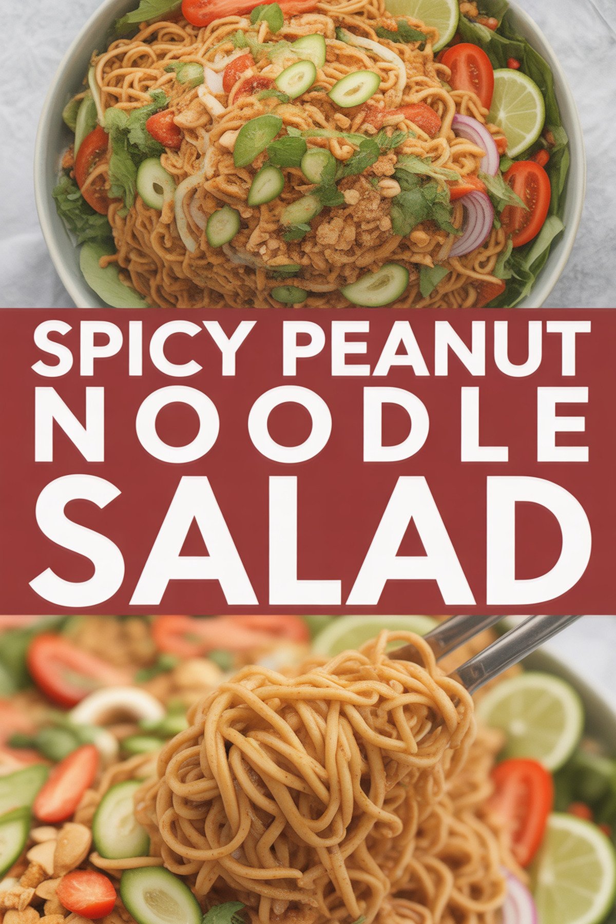 Spicy Peanut Noodle Salad recipe idea in stylish layout