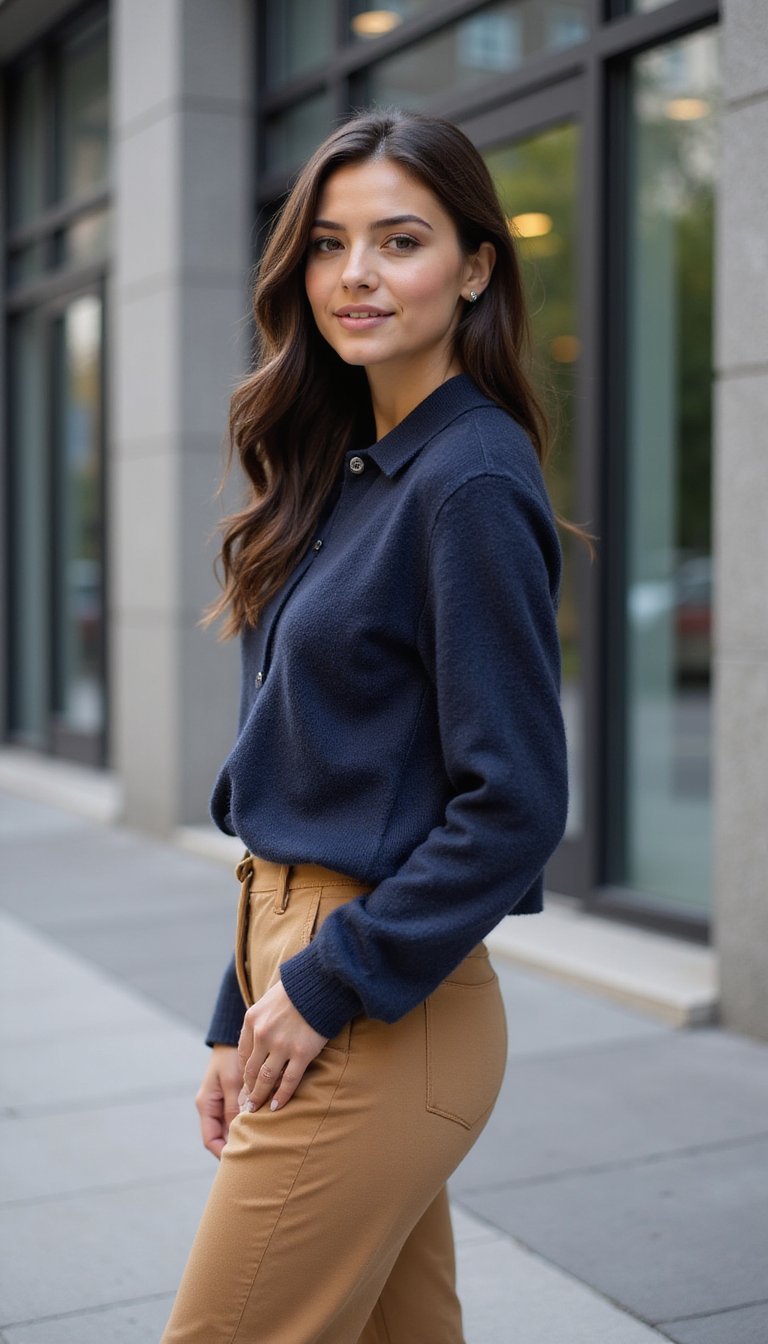 Cardigan En Cachemire Avec Pantalon Tailleur