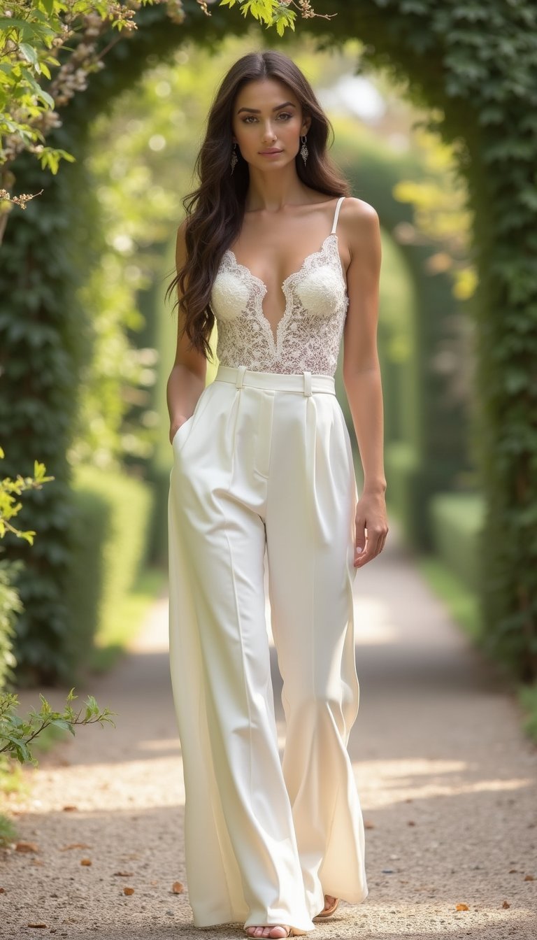 Combinaison Dentelle Fine Pour Mariée Ou Cérémonie Chic