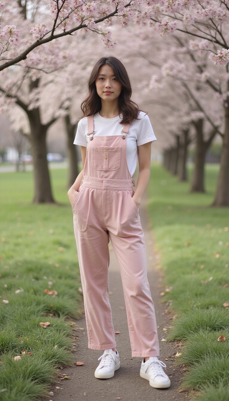 Salopette Pastel En Velours Pour Printemps Doux