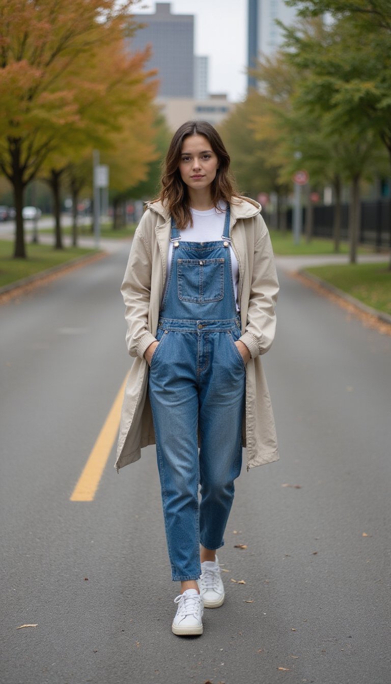Salopette Sport-Chic Avec Veste Coupe-Vent Légère
