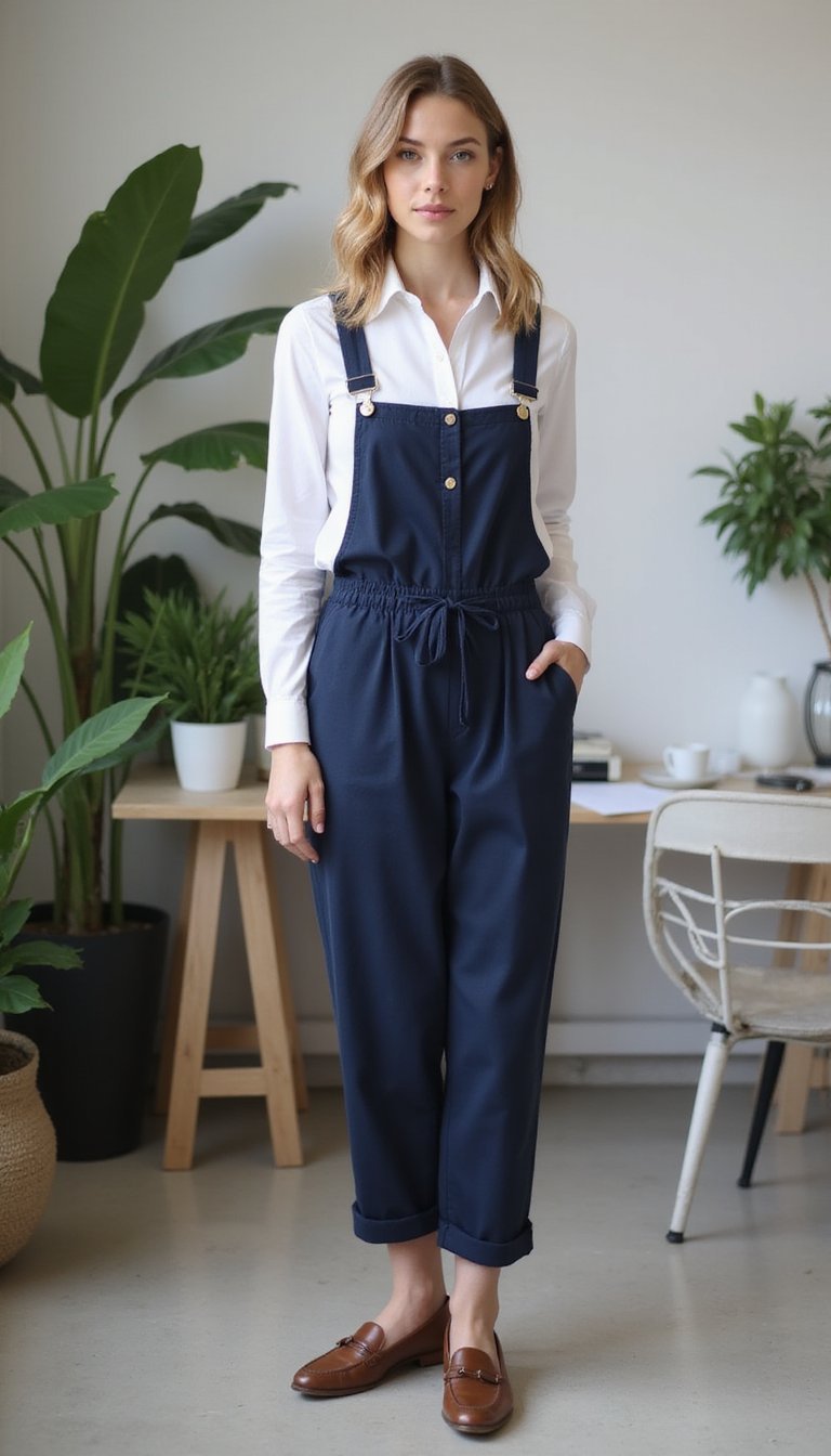 Salopette Tailleur Cintrée Pour Bureau Créatif