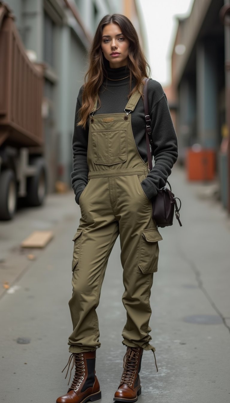 Salopette Utilitaire Avec Bottes De Combat Urbaines