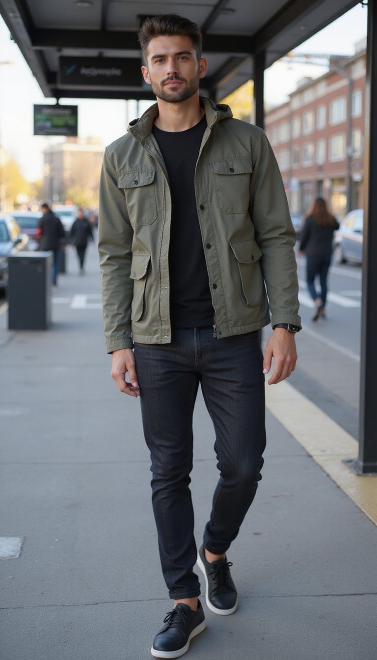 Look Sport Chic Avec Veste Technique Et Jeans