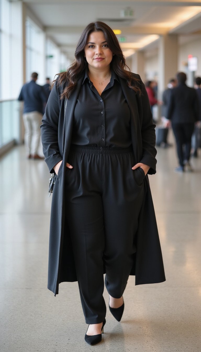 Tenue Plus-Size Élégante Et Confortable Pour Vols