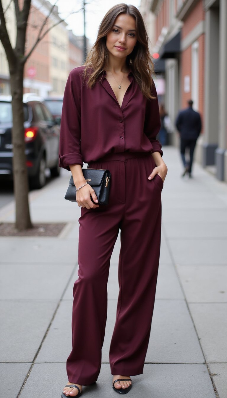 Ensemble Coordonné Monochrome Pour Journée Et Soir