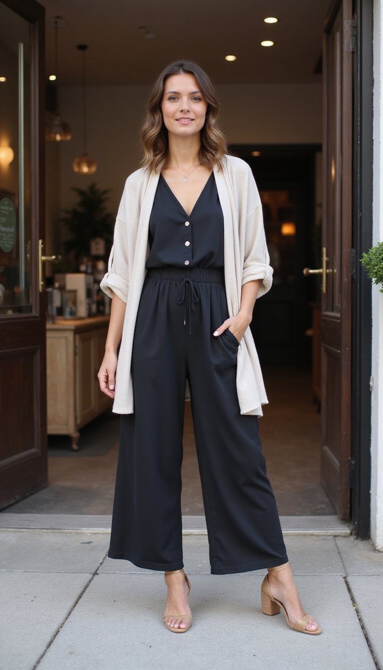 Combinaison Longue Modeste Avec Veste Kimono Légère