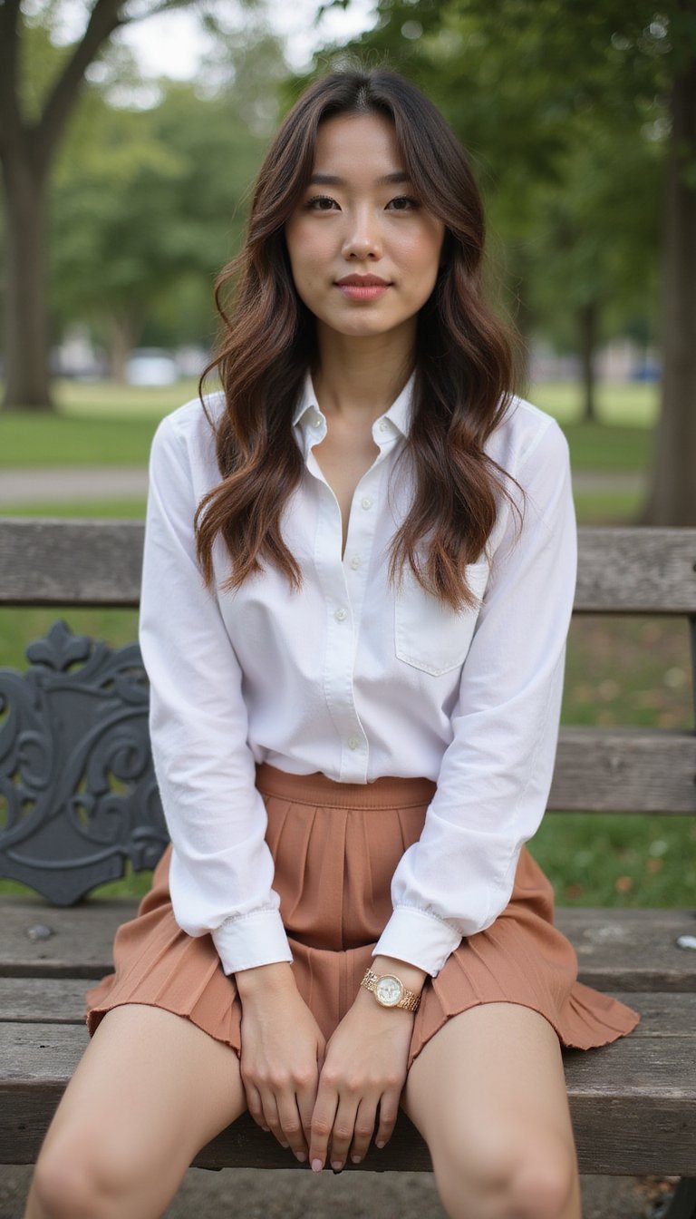 Jupe Mini Plissée Et Chemise Rentree Chic